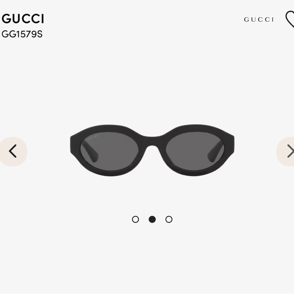 Gucci Black Oval Women's Sunglasses - Picture 7 of 9